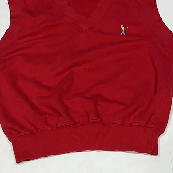 Vintage Pivot Sportware Red Golf Vest Embroidered Men Size Large - Picture 11 of 14